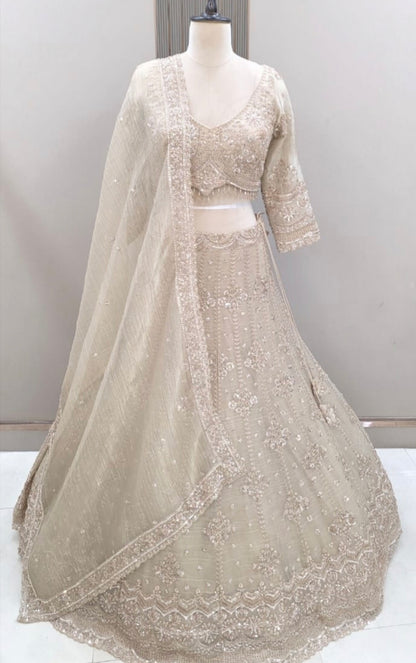 Golden Crop Top Lehenga