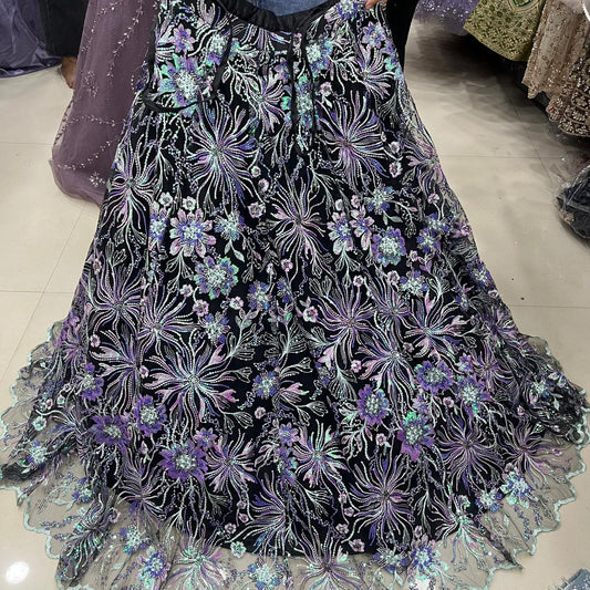 Black Crop Top Lehenga