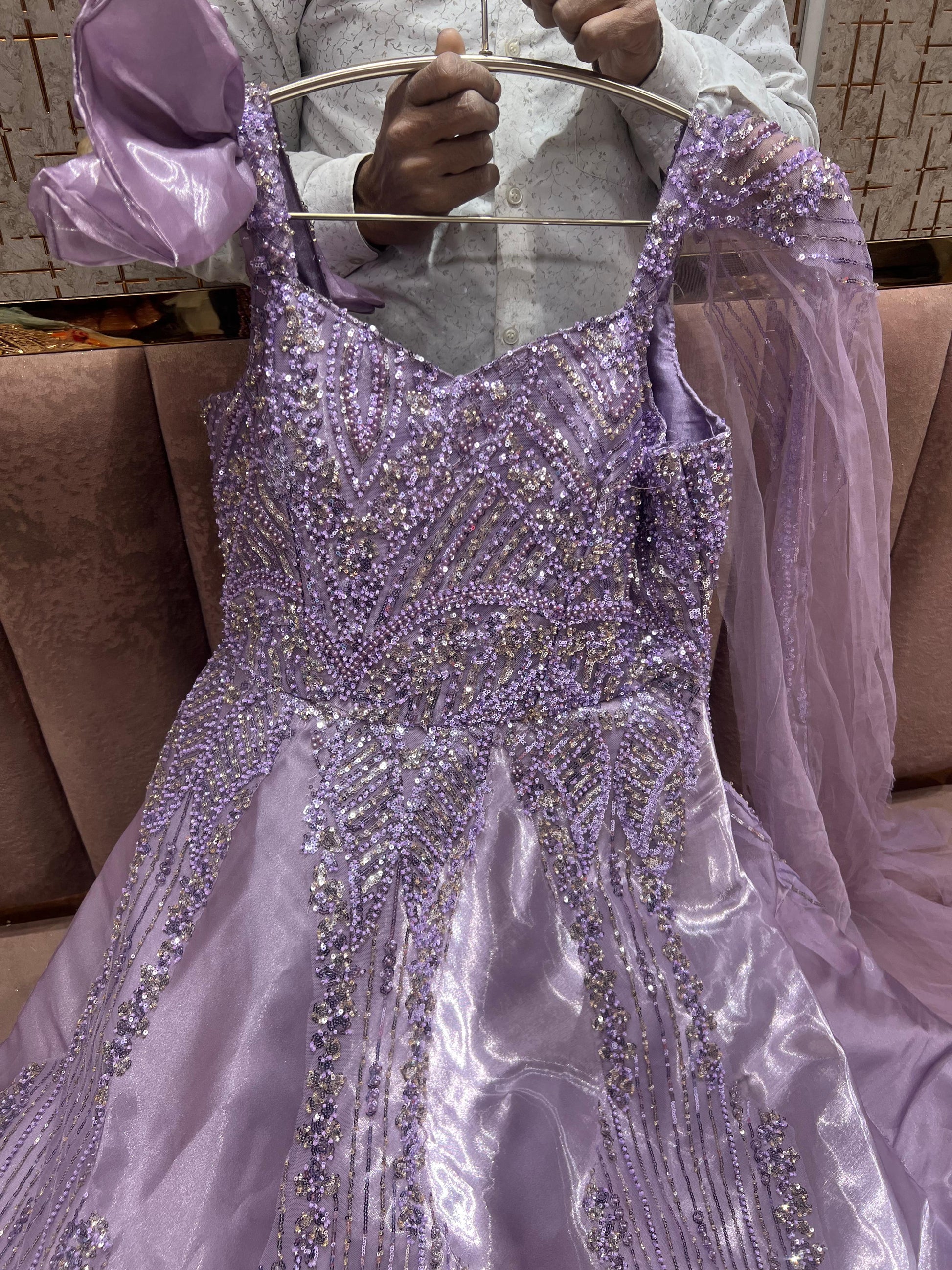 Peach Heavy Gown - Shopping World