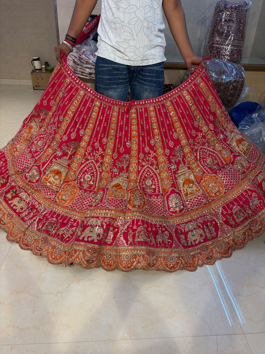 Red bridal designer  Lehenga