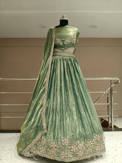 Green Designer Lehenga
