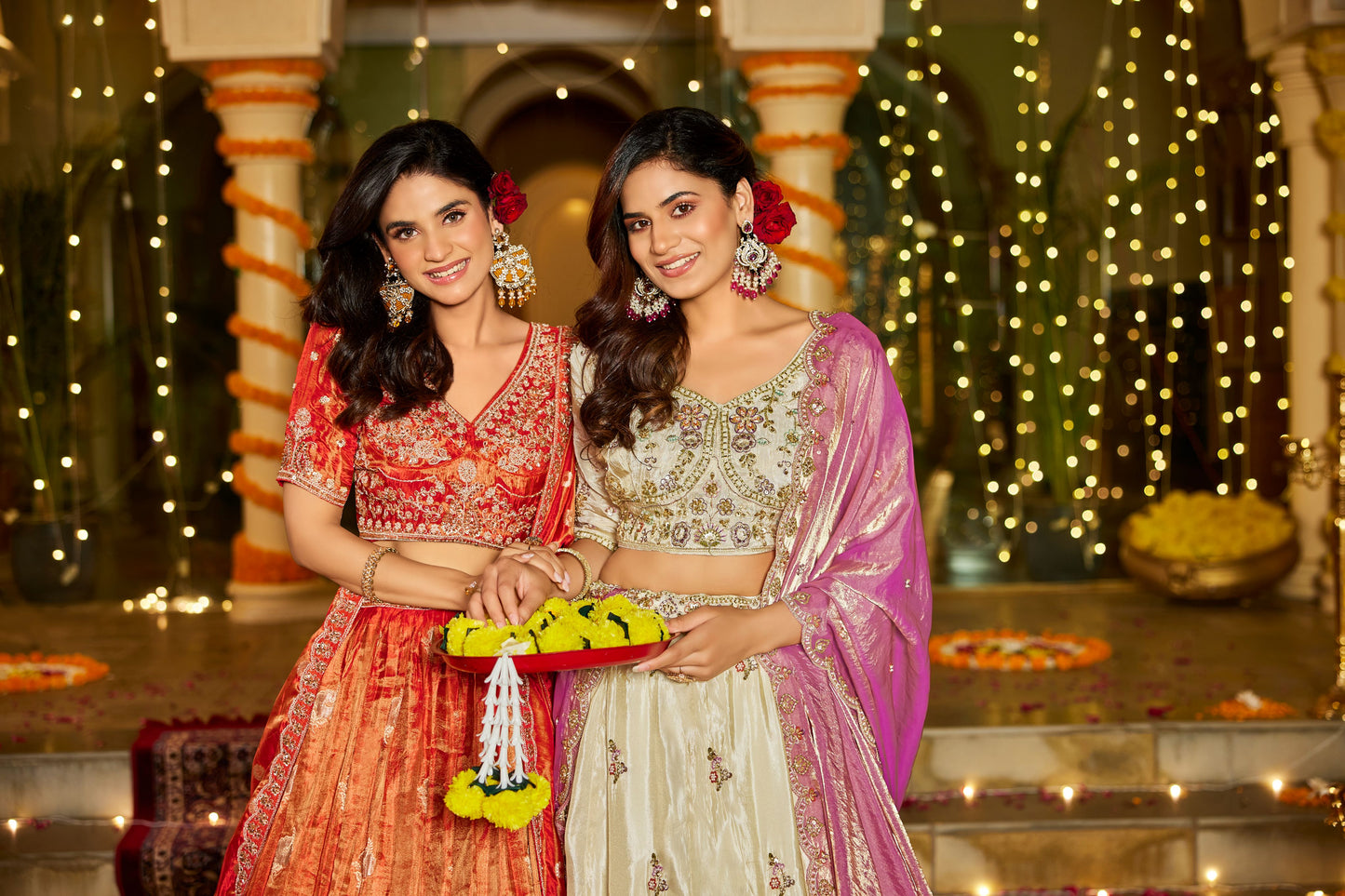 Awesome White pink Lehenga 2442