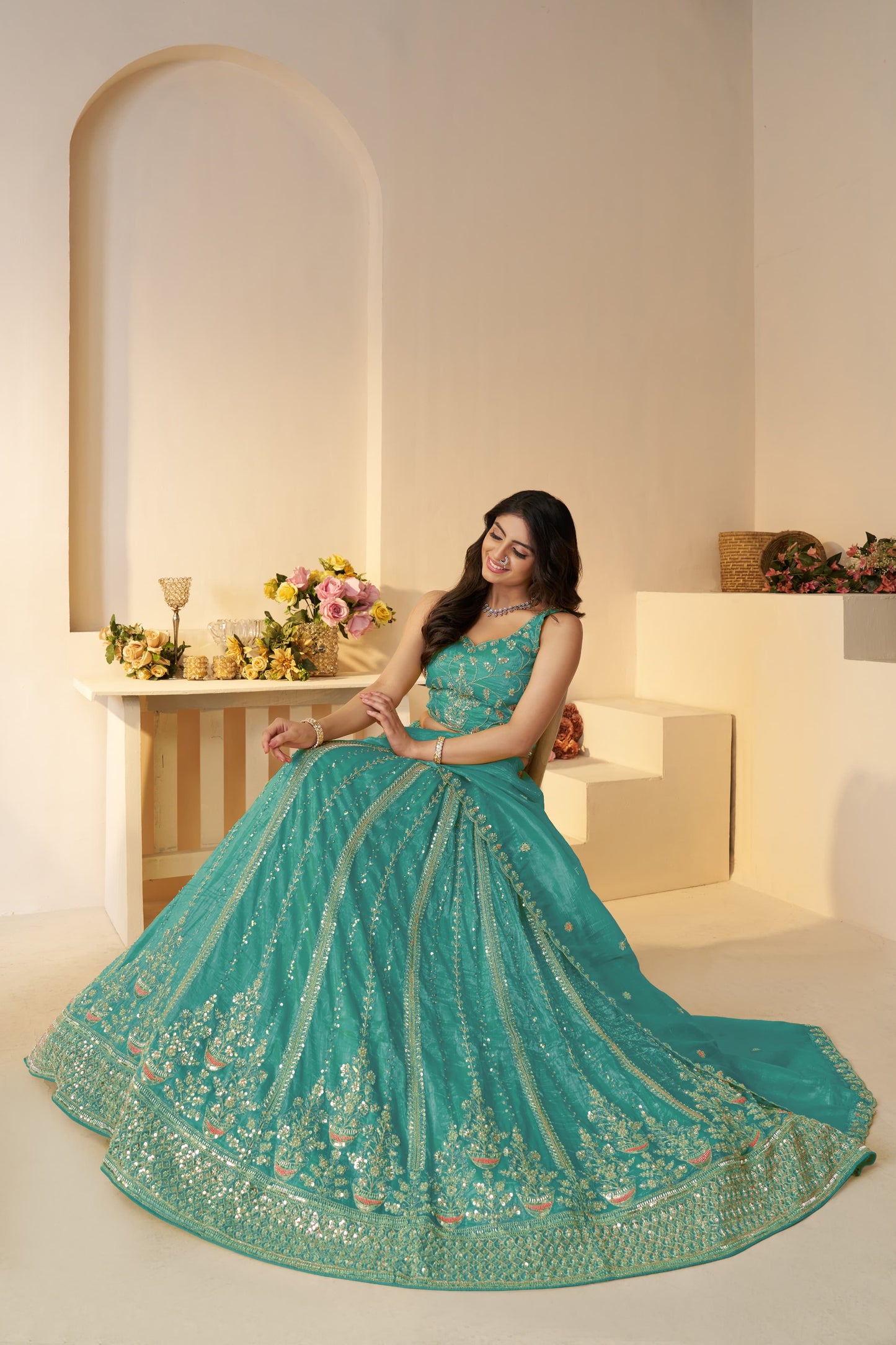 Good looking sky blue lehenga 44