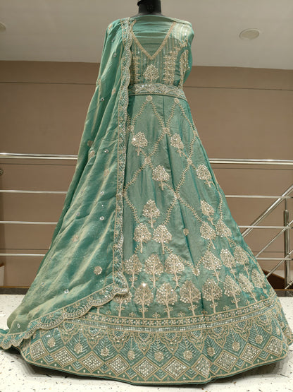 Peach Designer Lehenga