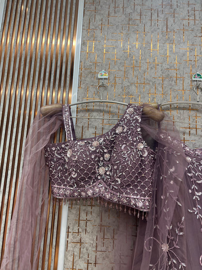 Mustard Crop Top Lehenga - Shopping World