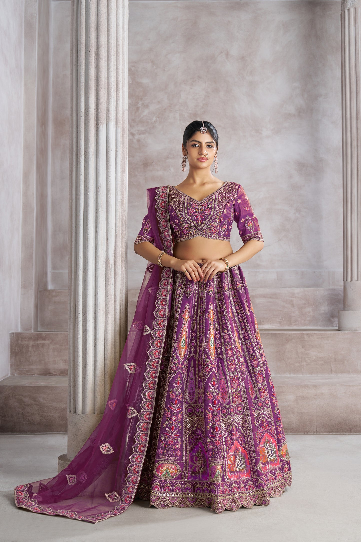 Pleasing purple girlish lehenga 32