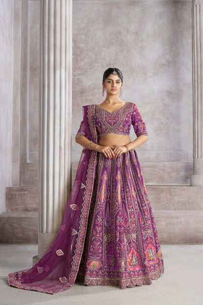Pleasing purple girlish lehenga 32