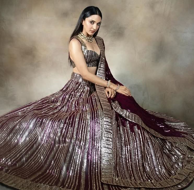 Purple kiara Advani Heavy Lehenga - Shopping World
