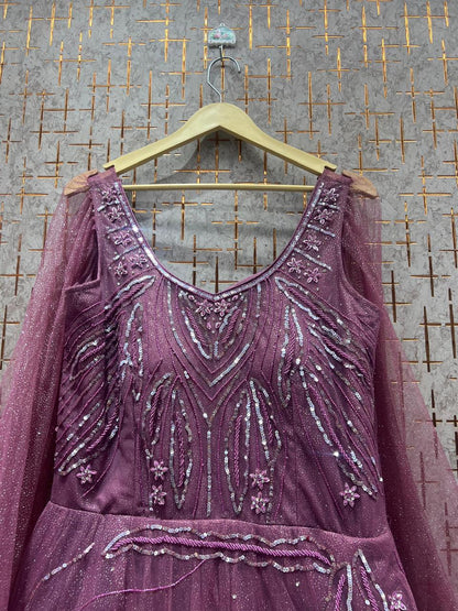 Elegant wine pink gown