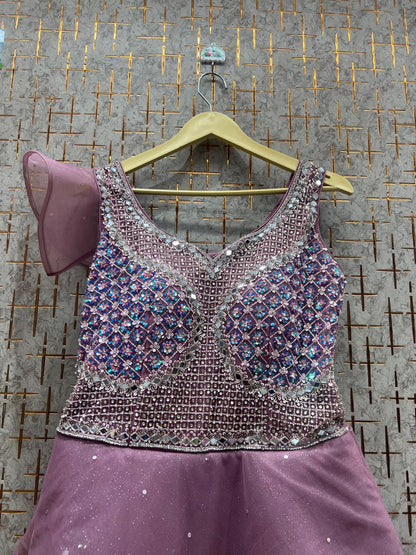 Eye catching pink gown