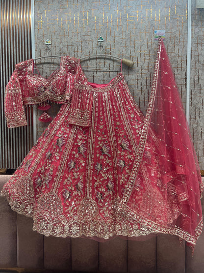 Yellow Haldi Mehendi Peacock crop Top Lehenga