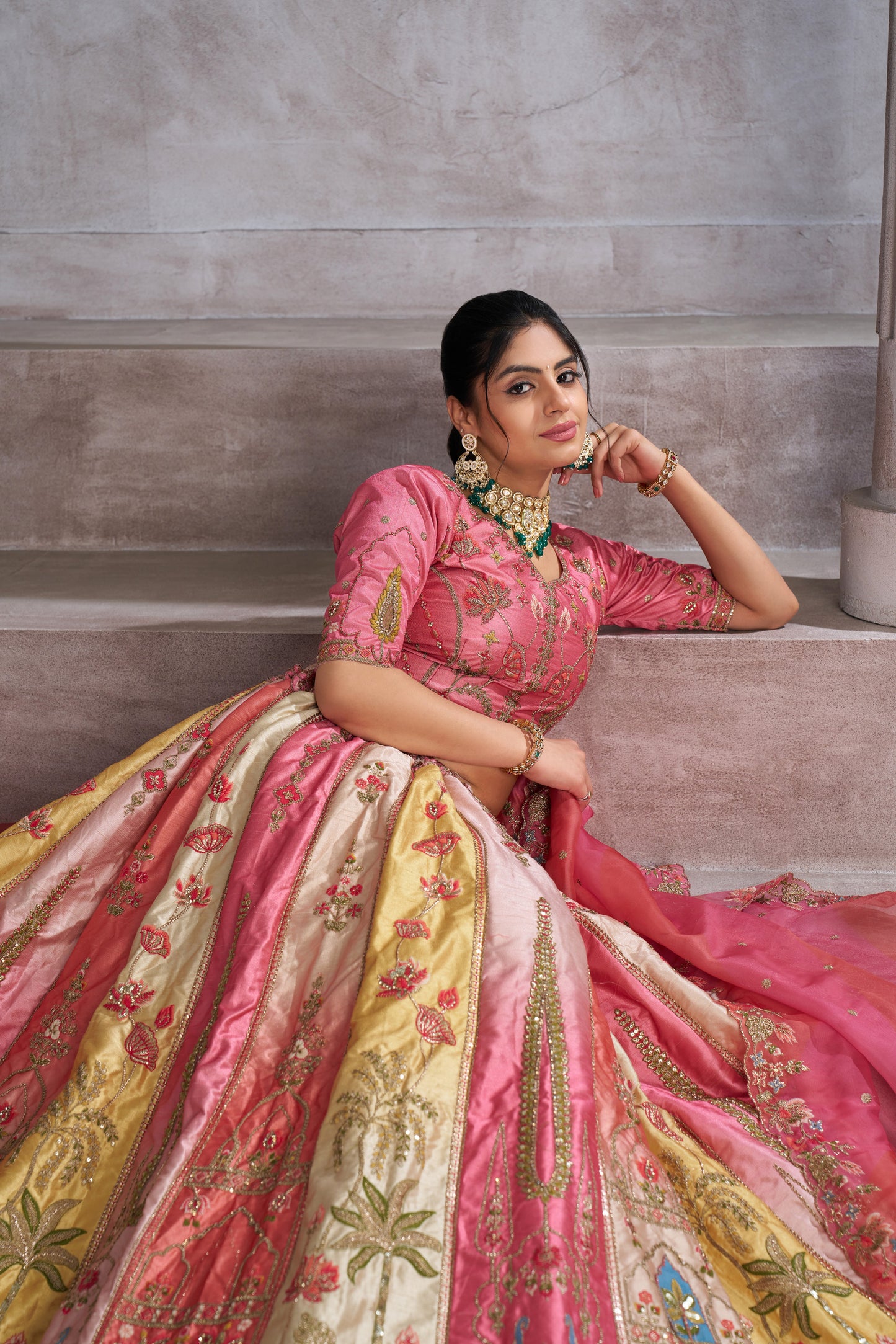 Elegant pink lehenga 73
