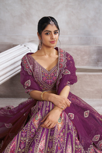 Pleasing purple girlish lehenga 32