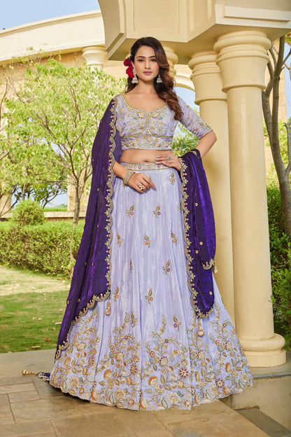Delightful Lavender Lehenga 3836
