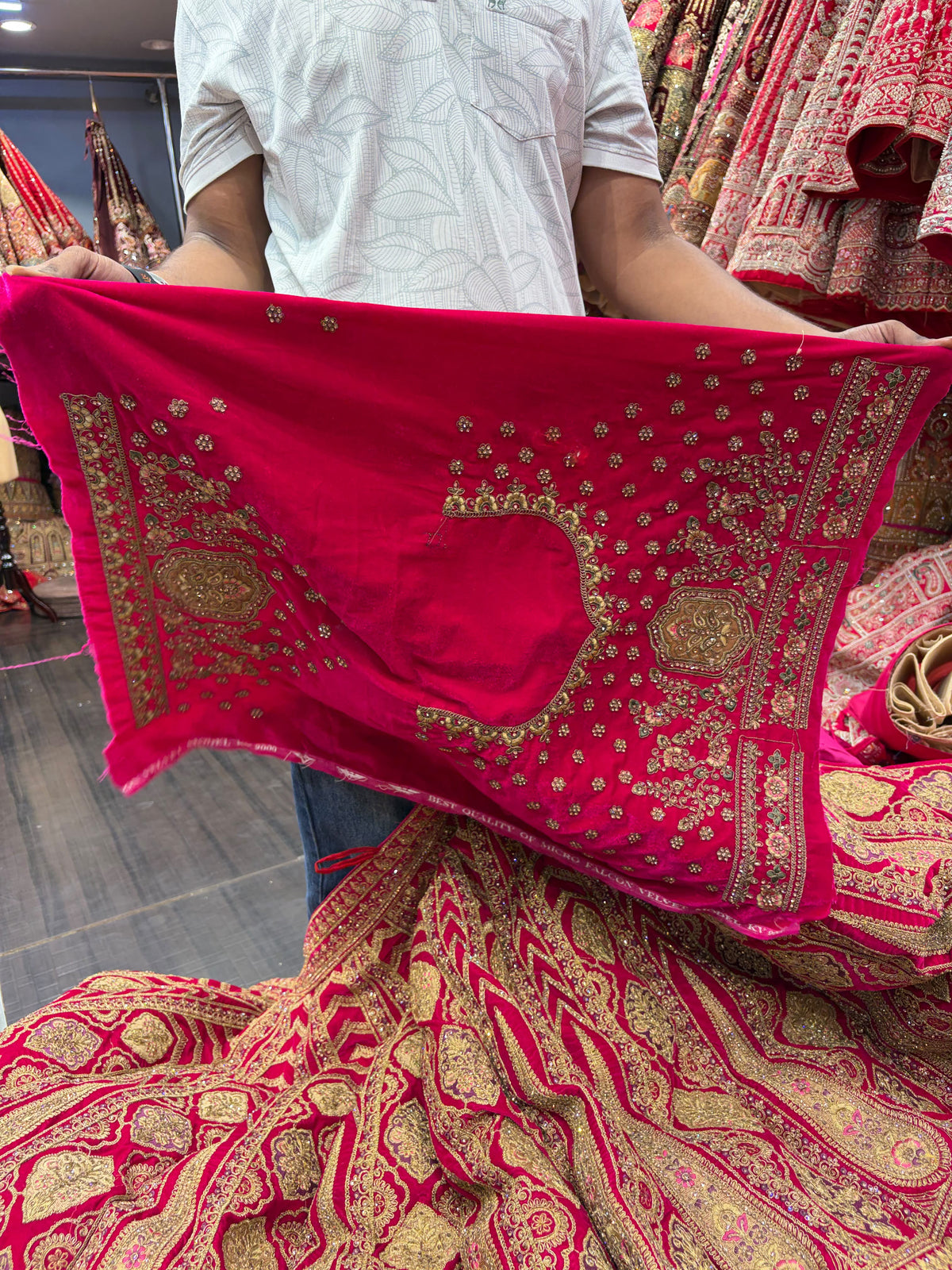 Red bridal designer Lehenga
