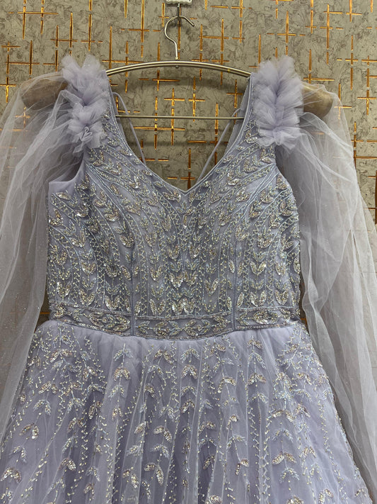 Lavender Heavy Handwork Gown