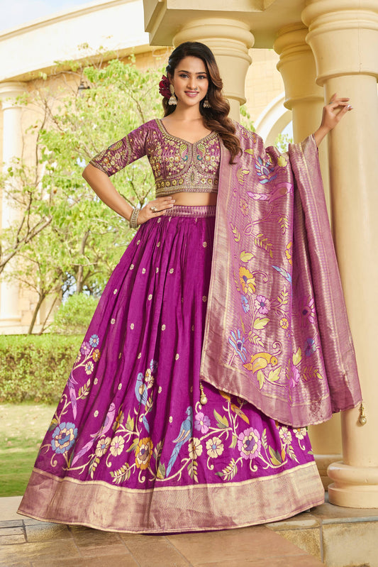 Charming Hot pink Crop Top Lehenga 3938
