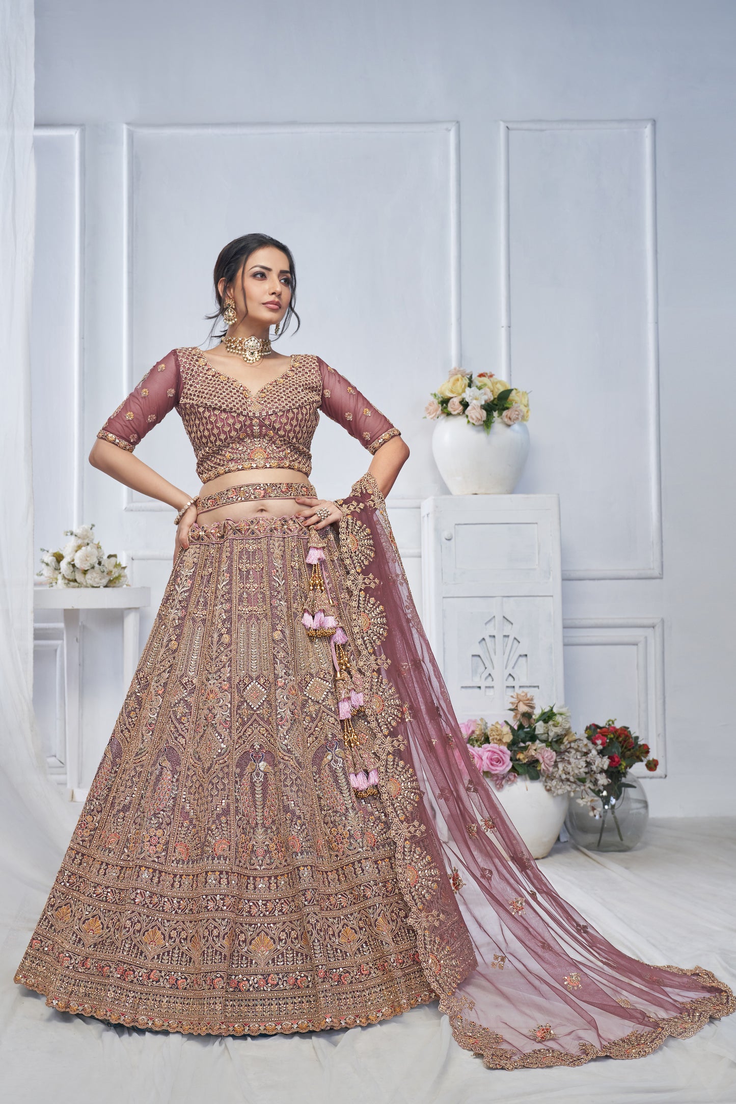 Elegant lilac lehenga