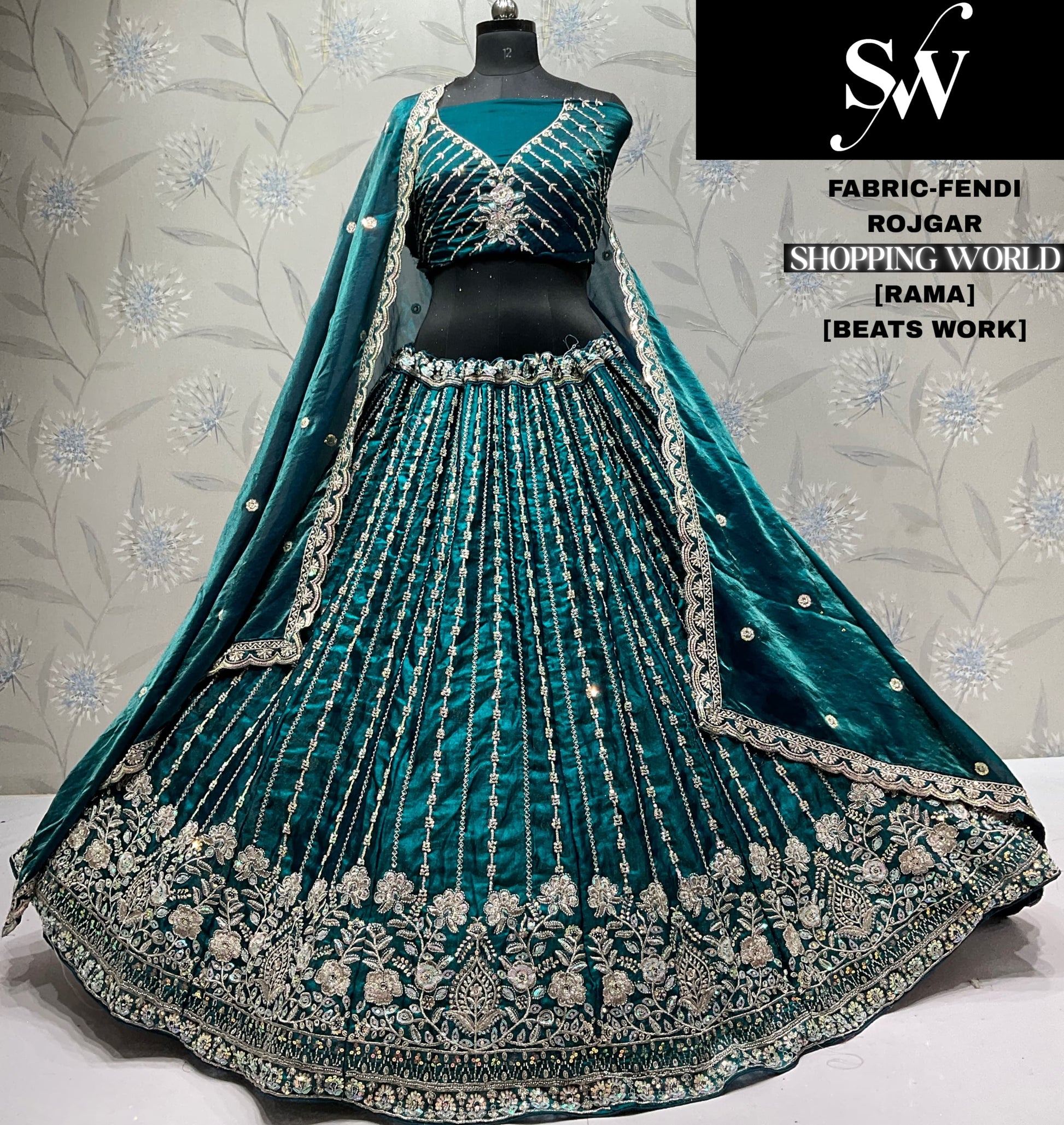 Beautiful green Fendi Lehenga Shopping World Beautiful green Fendi Lehenga Shopping World