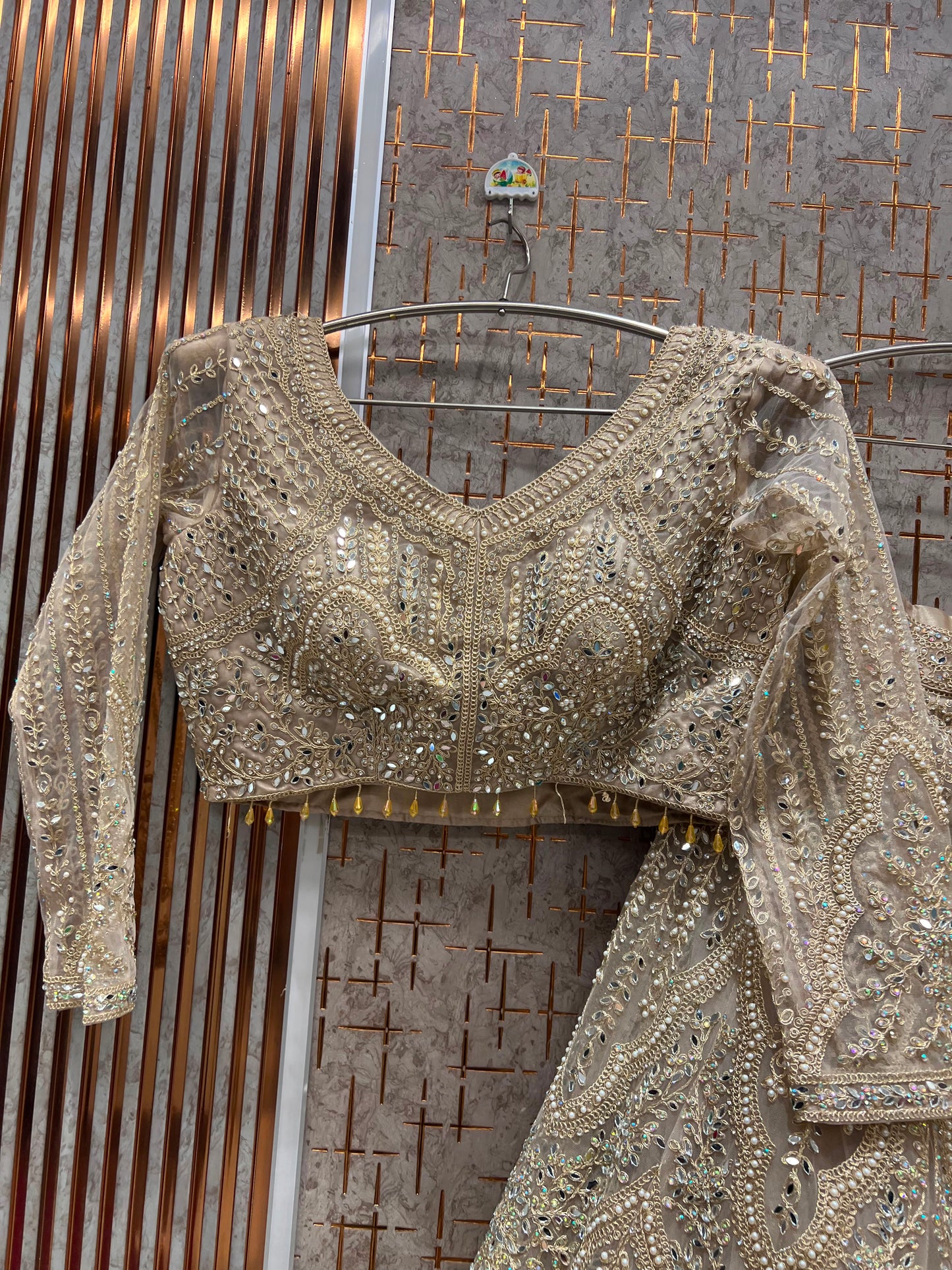 Golden Crop Top Lehenga