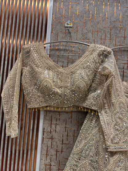 Golden Crop Top Lehenga