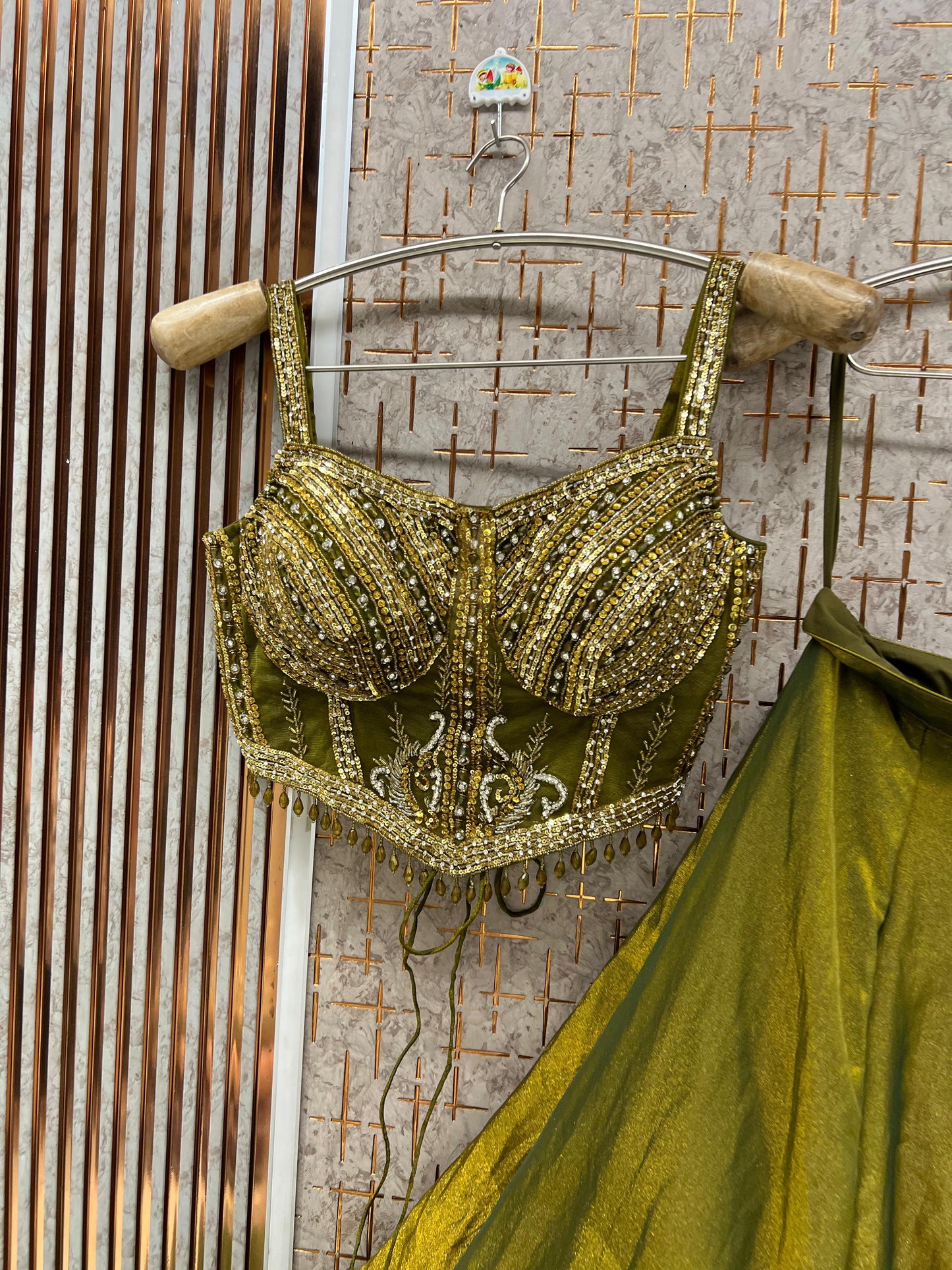 Baby Pink Crop Top Lehenga