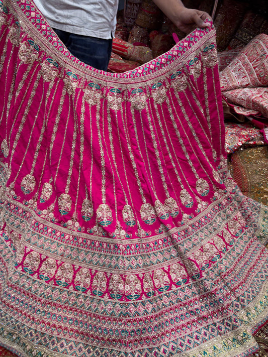 Pink bridal designer Lehenga