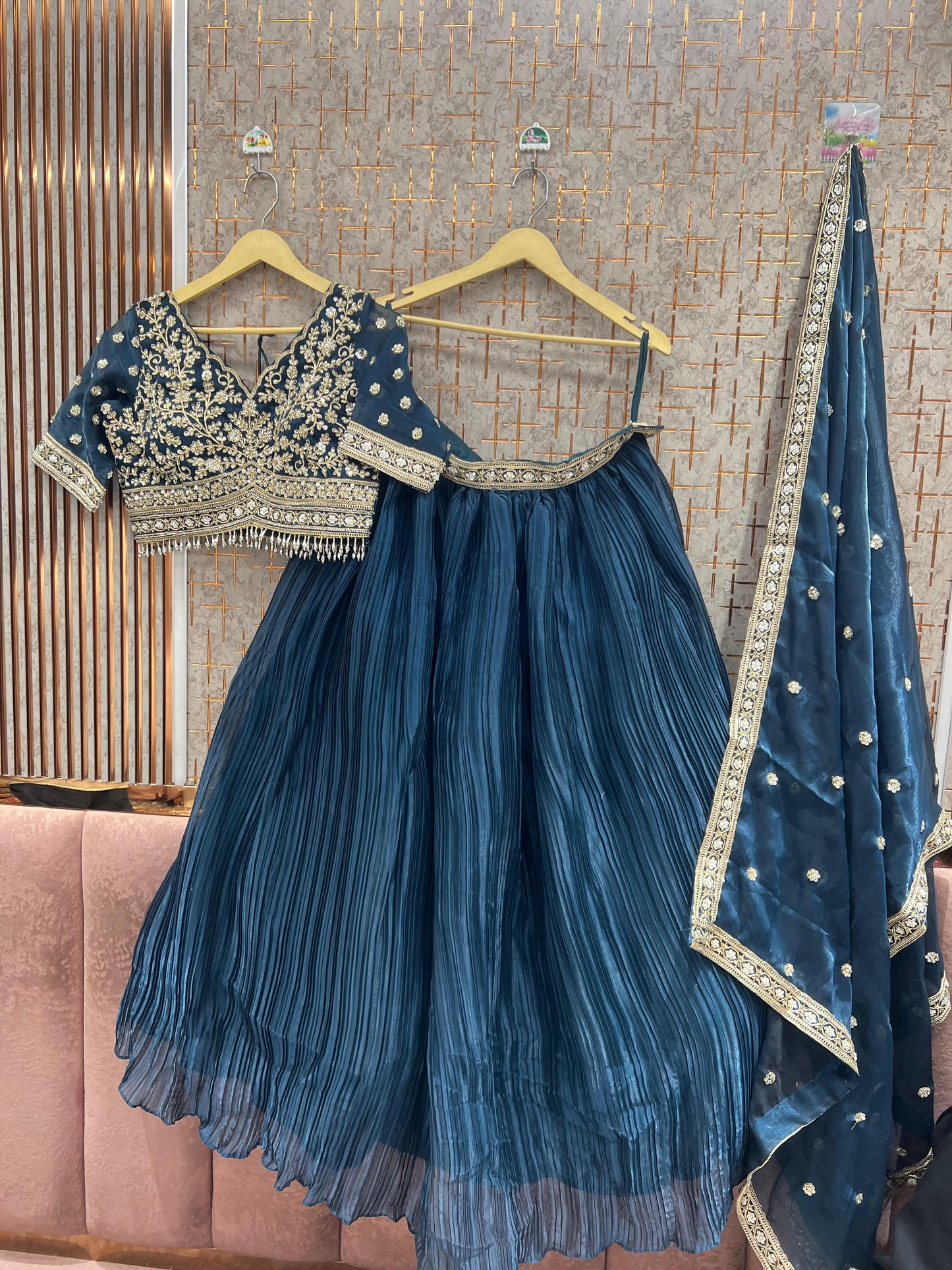 Purple Crop Top Lehenga - Shopping World