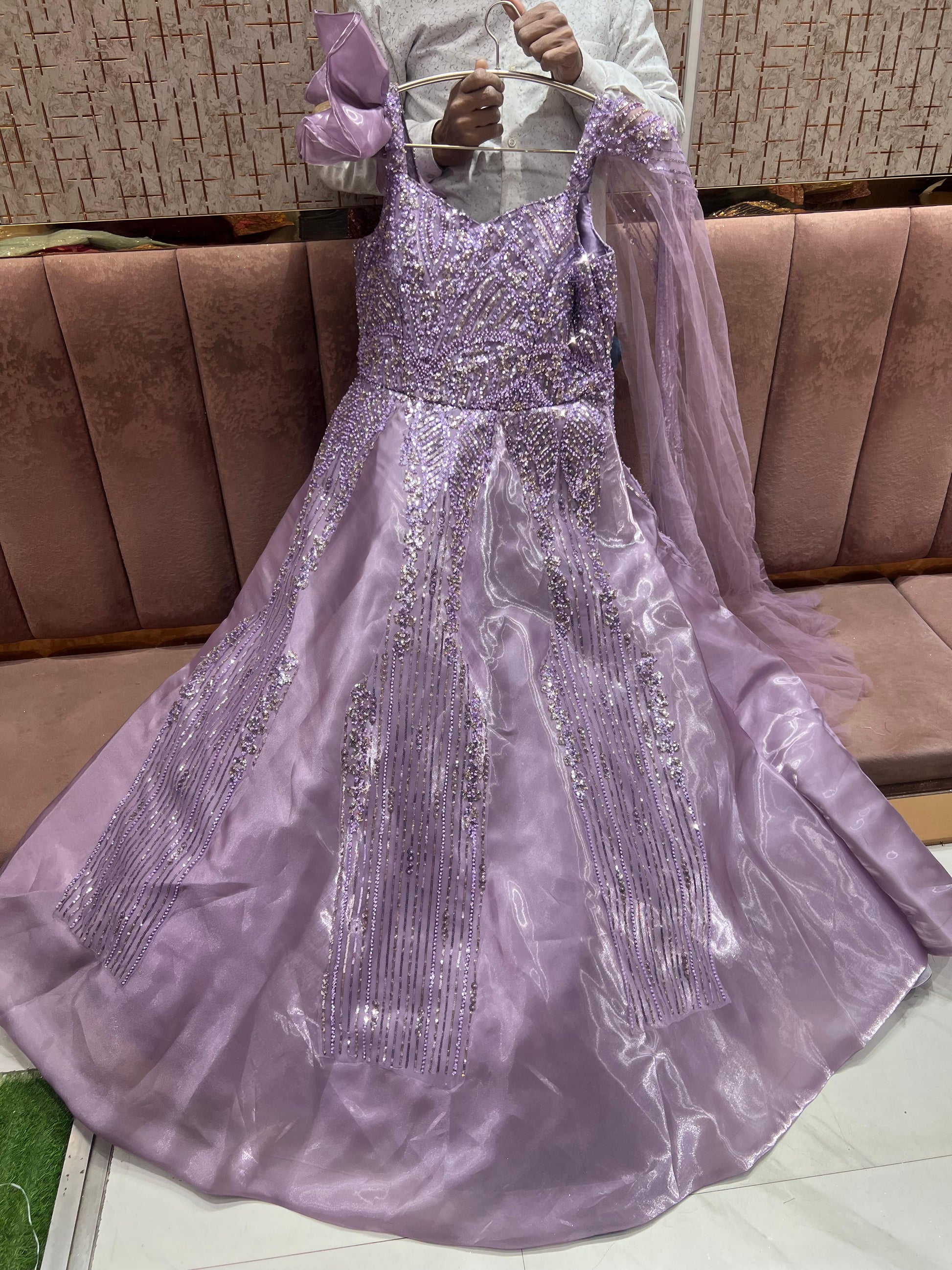 Peach Heavy Gown - Shopping World