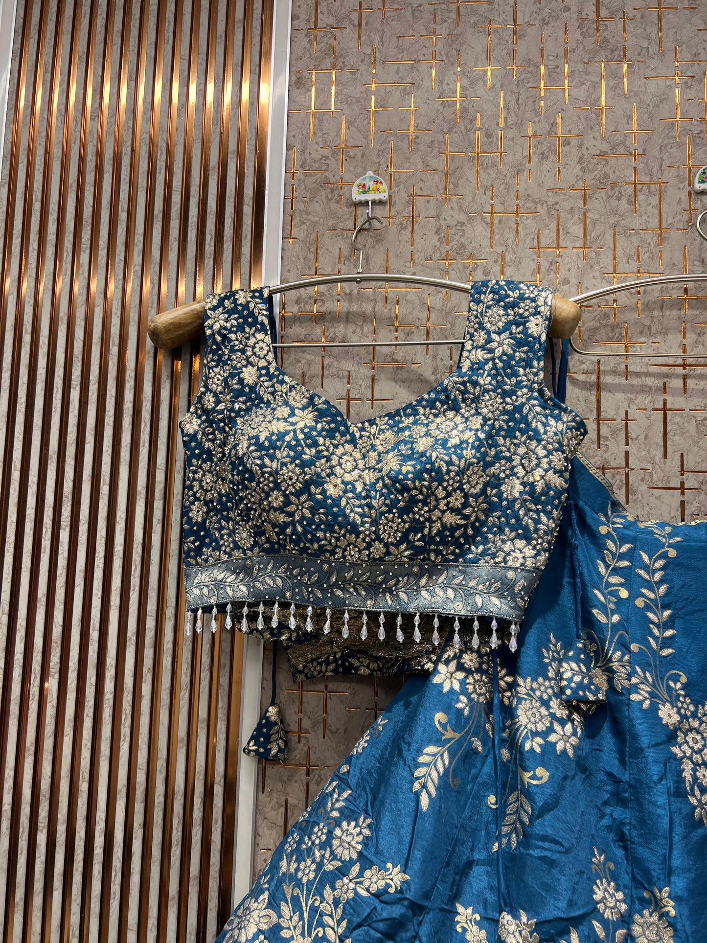 Lovely Blue crop Top Lehenga