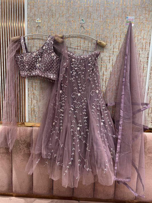 Mustard Crop Top Lehenga - Shopping World