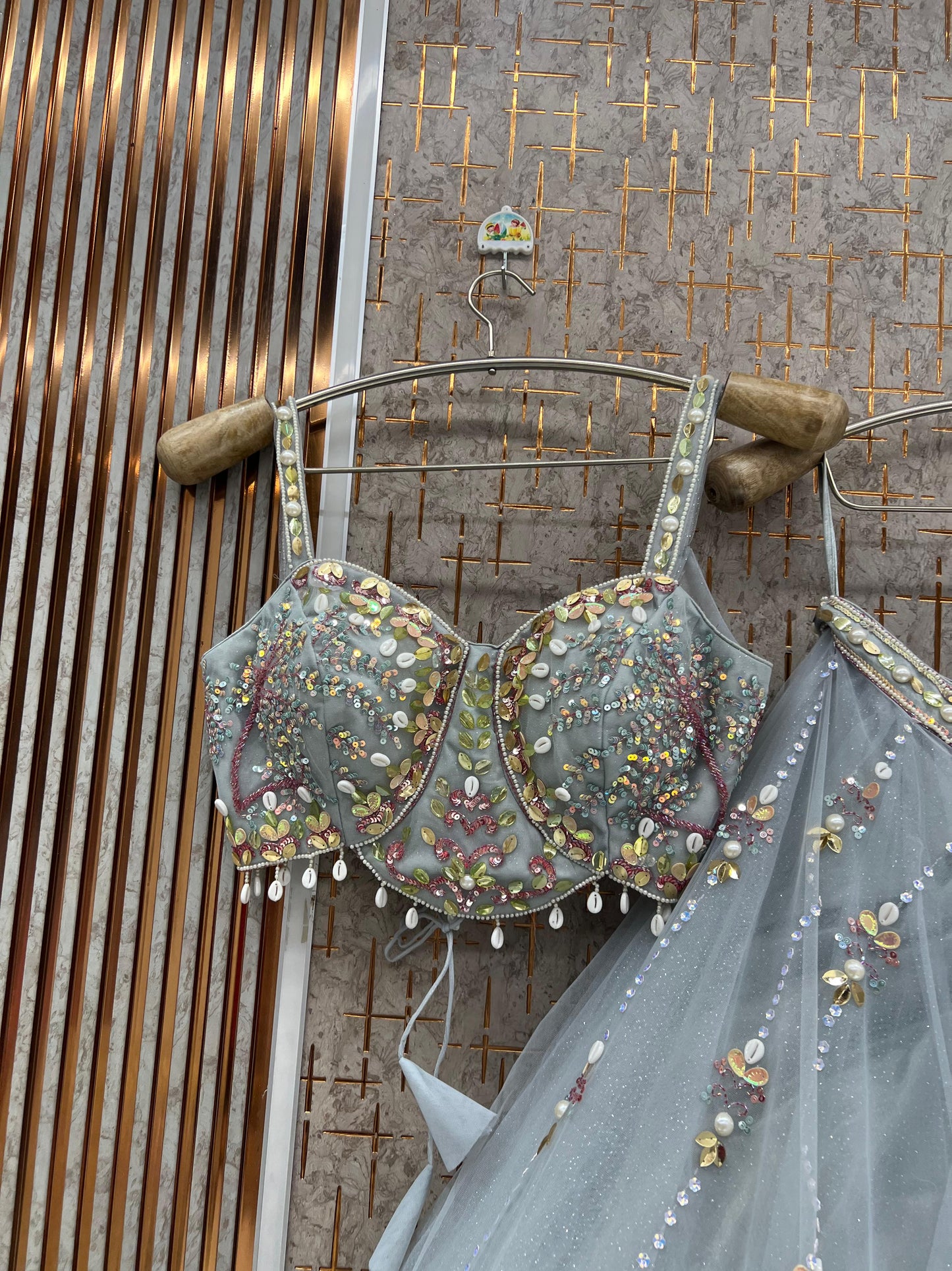 Baby Pink Pdp Crop Top Lehenga