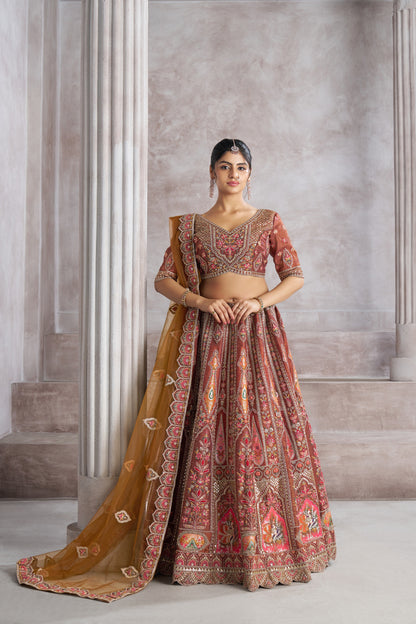 Attractive coffe girlish lehenga 32