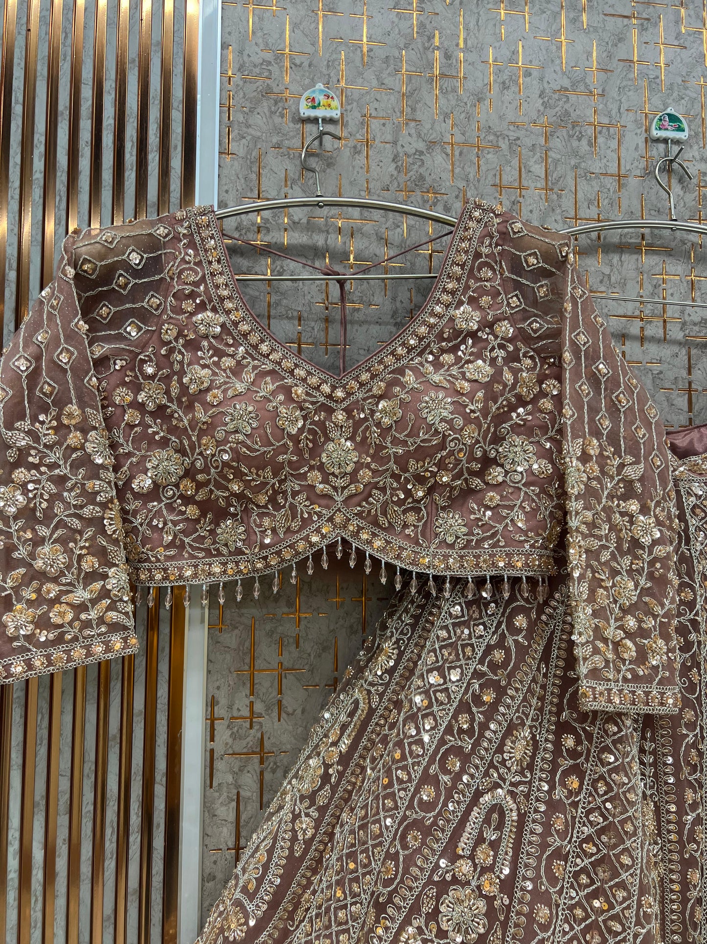 Red Crop Top Lehenga