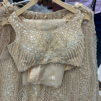 Chiku Golden crop Top Lehenga