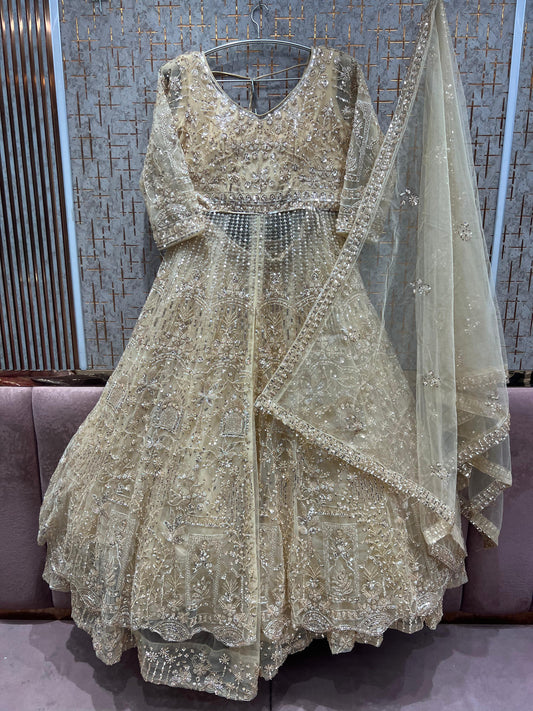 Good looking Golden Farshi garara muslim Bride Special Dress