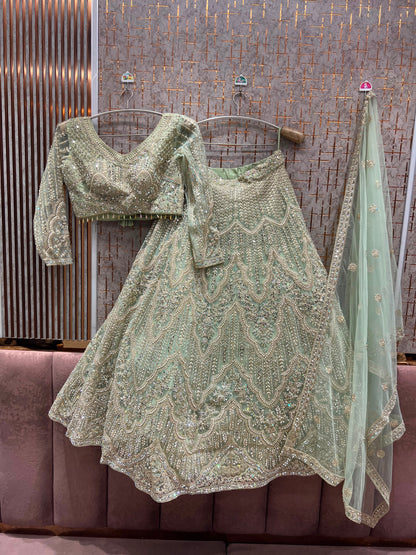 Golden Crop Top Lehenga