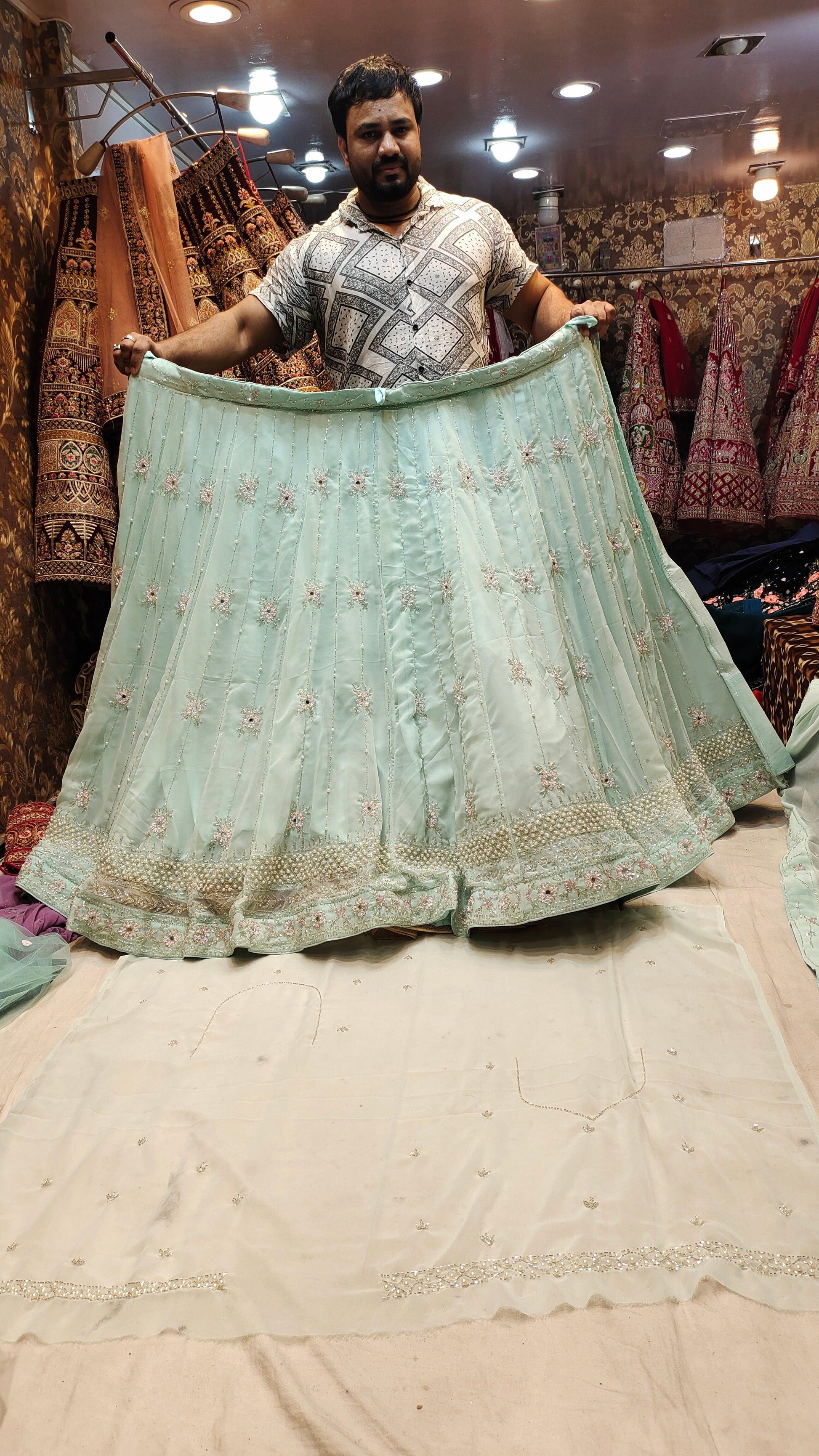 sea green wedding dress pakistani Light Green Pakistani Wedding Dress