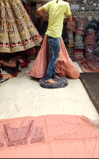 Baby Pink Designer Lehenga Shopping World Chandni Chowk - Shopping World